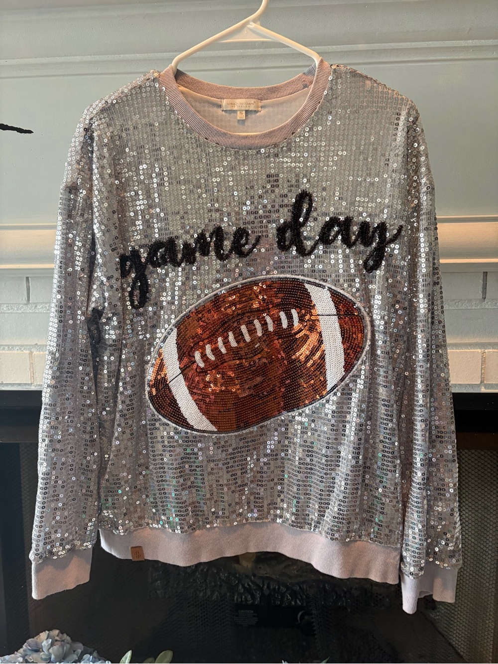 Simply Southern Sequin Football Sweatshirt - Game Day